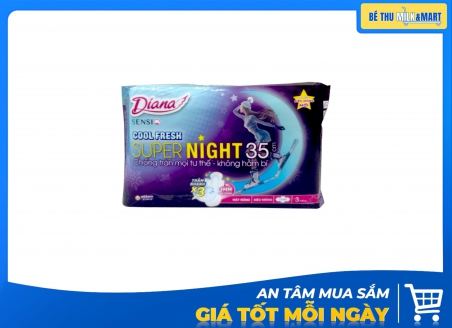 Băng Vệ Sinh Ban Đêm Diana Sensi Cool Fresh Super Night 35cm 3 Miếng