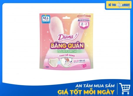 Băng Vệ Sinh Quần Diana Double Fresh M/L 2 Miếng