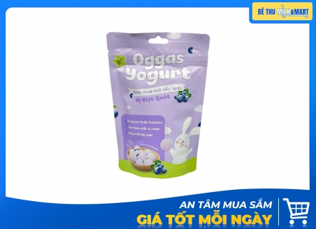 Bánh Ăn Dặm Sữa Chua Khô Sấy Lạnh Oggas Việt Quất 18g