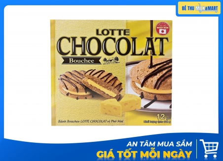 Bánh Bông Lan Bouchee Lotte Chocolat Vị Phô Mai 324g
