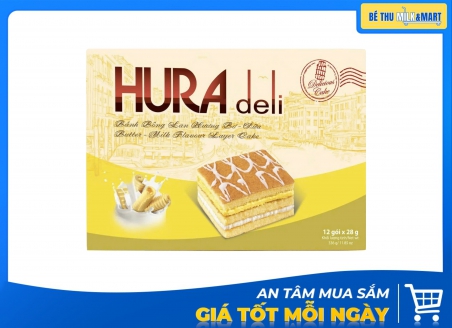 Bánh Bông Lan Hura Deli Bơ Sữa 336g