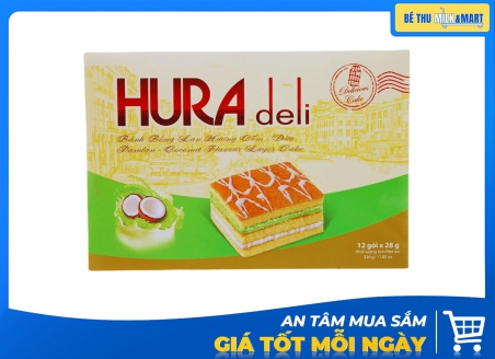 Bánh Bông Lan Hura Deli Cốm Dừa 336g