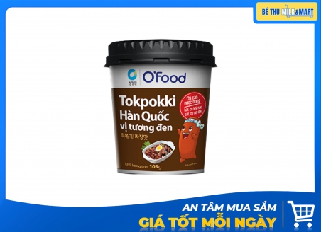 Bánh Gạo Tokpokki Hàn Quốc O'Food Vị Tương Đen 105g
