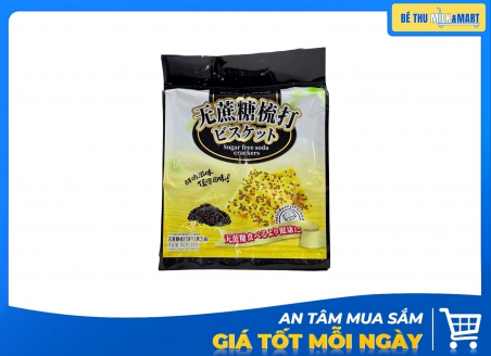 Bánh Quy Soda Không Đường Mè Đen Top Savor 380g