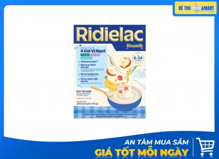 Bột Ăn Dặm Ridielac 4 Gói Vị Ngọt 200g