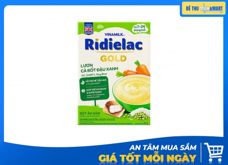 Bột Ăn Dặm Ridielac Lươn Cà Rốt Đậu Xanh 200g