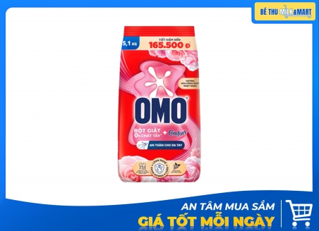 Bột Giặt Omo Comfort Hoa Hồng Pháp 5.1kg