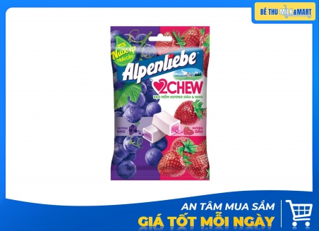 Kẹo Alpenliebe 2Chew Dâu Và Nho 38g