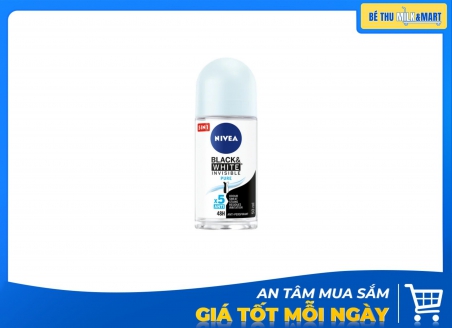 Lăn Khử Mùi Nivea Black & White Giảm Vệt Ố Vàng 50ml