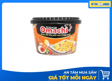 Mì Tô Omachi Trộn Xốt Tôm Phô Mai Trứng Muối 105g