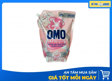 Nước Giặt Omo Cửa Trên Mẫu Đơn Trắng 3.6kg