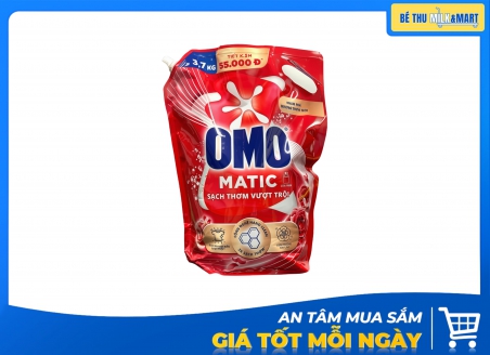 Nước Giặt Omo Cửa Trên Sạch Thơm Vượt Trội 3.7kg