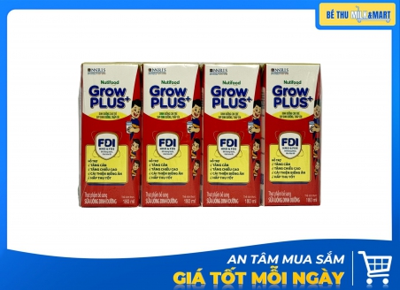 Sữa Bột Pha Sẵn Nutifood Grow Đỏ Có Đường 180ml