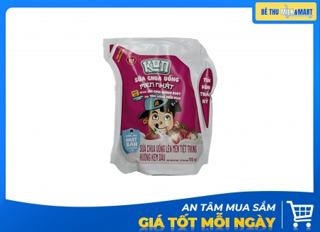 Sữa Chua Uống Kun Hương Kem Dâu Túi 110ml