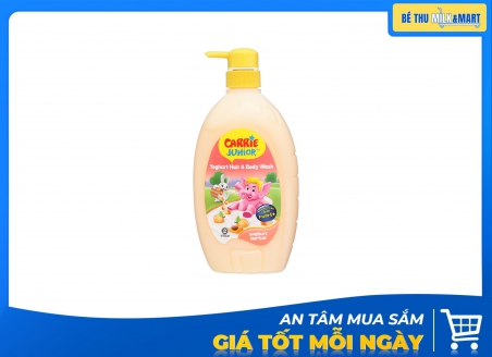 Sữa Tắm Gội Carrie Junior Yoghurt Apricot 700g Kẹp