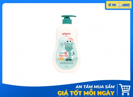 Sữa Tắm Gội Pigeon Jojoba Xanh 700ml