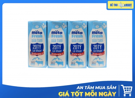 Sữa Tươi Meta Fresh Ít Đường Lợi Khuẩn 180ml