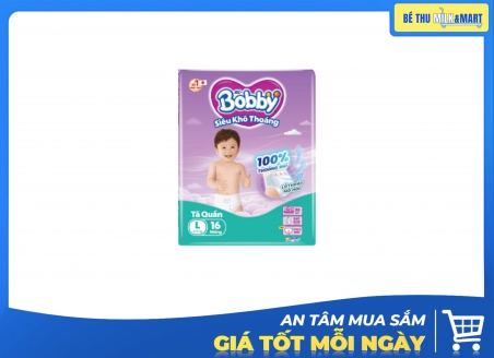 Tã Quần Bobby L 16 Miếng
