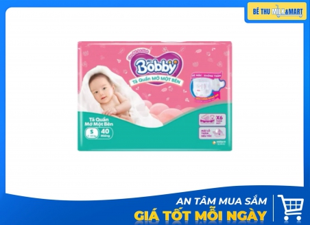 Tã Quần Mở Một Bên Bobby S 40 Miếng