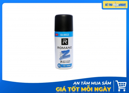 Xịt Khử Mùi Romano GenZ Sea Breeze 196ml